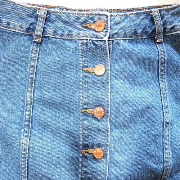 Forever 21 Denim Button Front Mini Skirt - Picture 7 of 8
